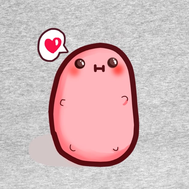 Kawaii Pink Potato by HelpMe